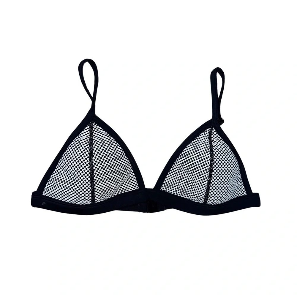 TRIANGL Bikini Top Women's Medium Mesh Ollie Neoprene Black Size Small